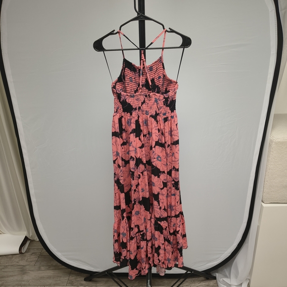 Free People Pink and Black Flower Dress s.M - Picture 5 of 6